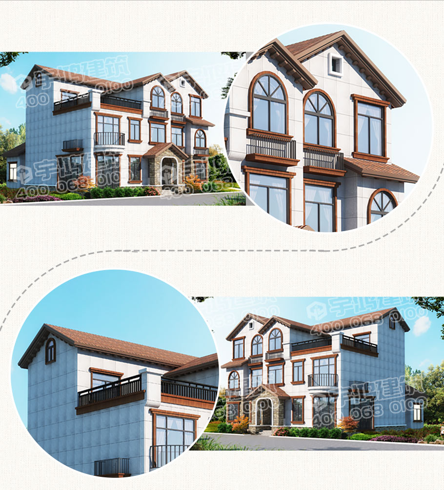 18x16米地中海風(fēng)格農(nóng)村別墅設(shè)計(jì)圖紙