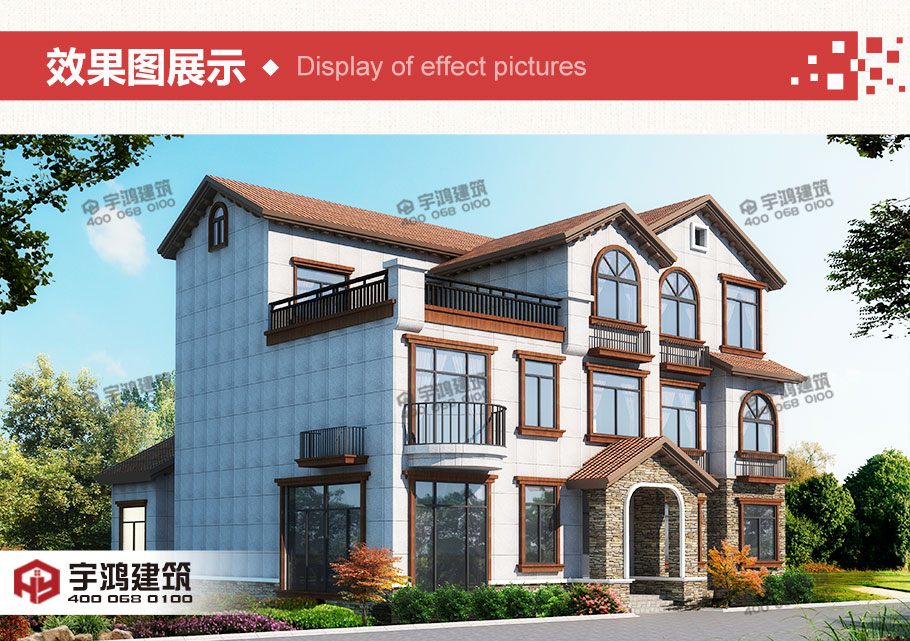 18x16米地中海風(fēng)格農(nóng)村別墅設(shè)計(jì)圖紙