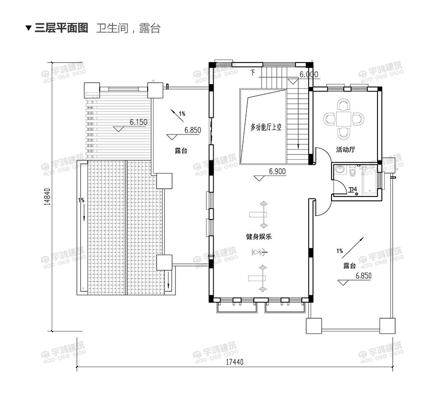 240平西班牙風復式農村別墅設計圖紙