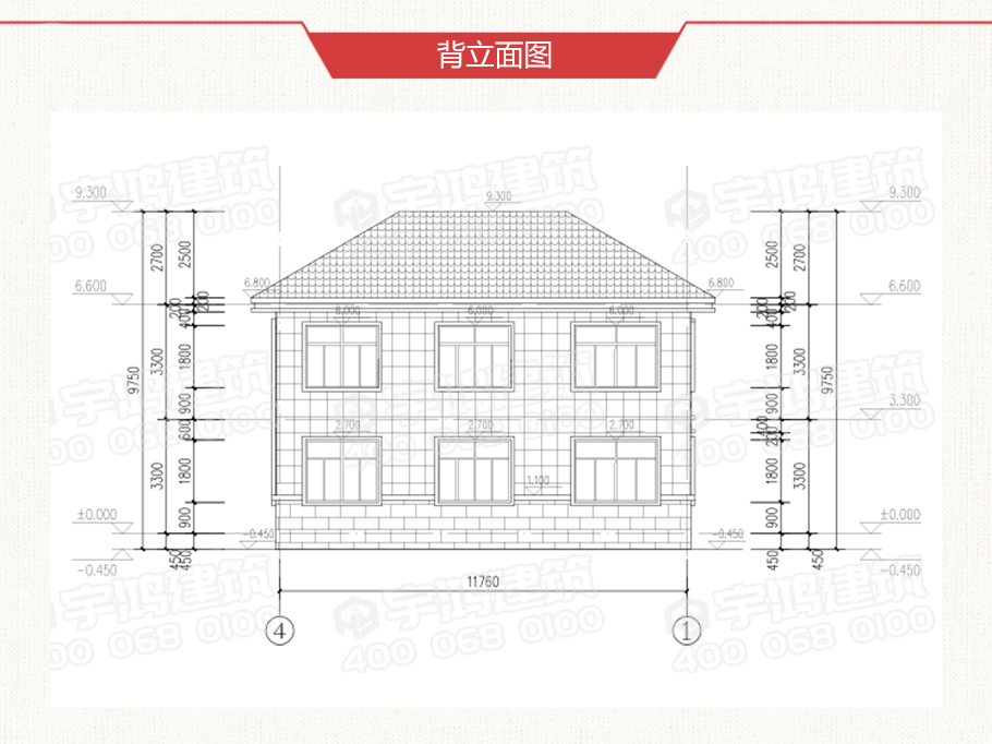 141平帶露臺農村二層房屋設計圖紙