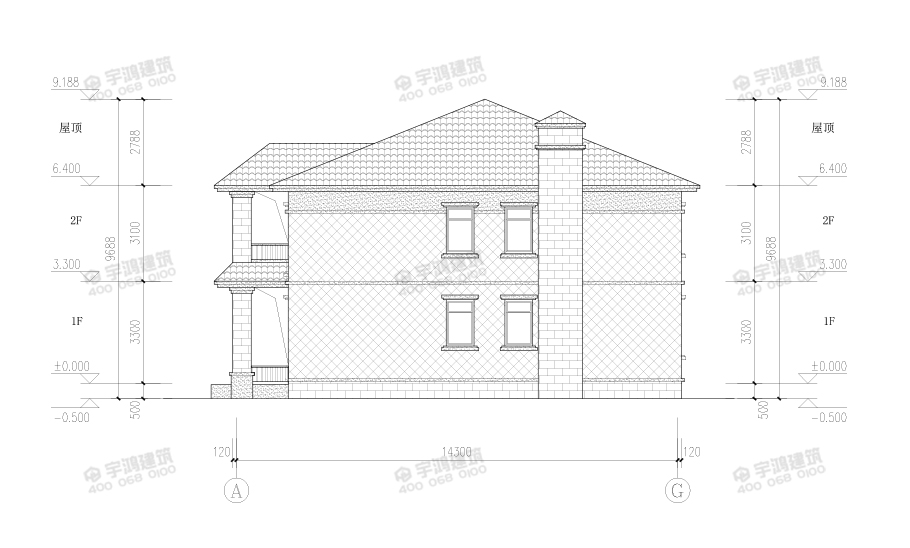 157平新中式農村兩層小別墅設計圖紙