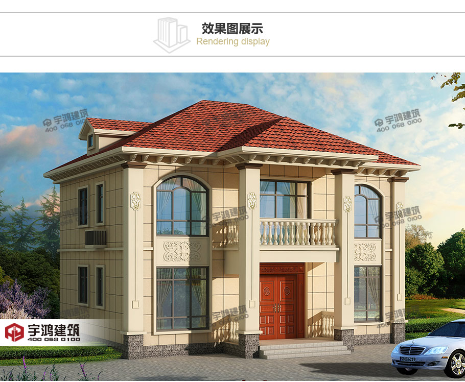 100平帶堂屋農村別墅設計圖及效果圖