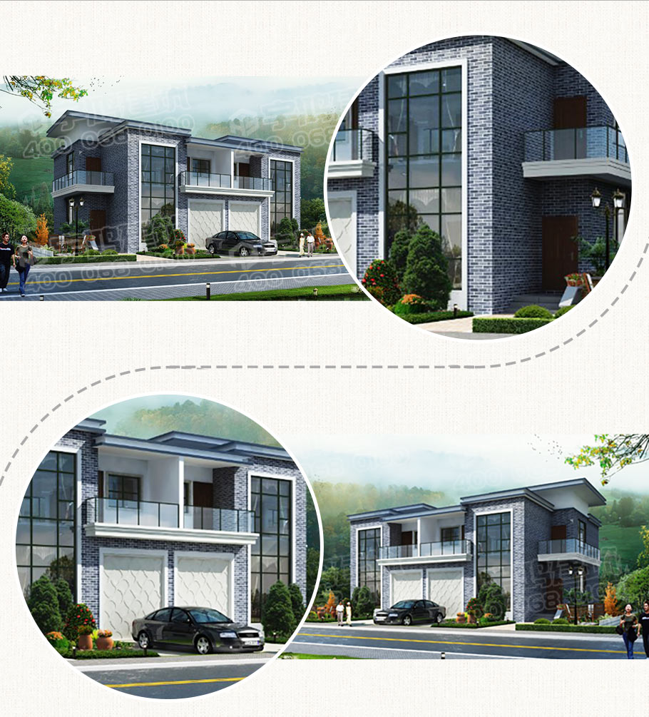 30萬新中式雙拼農(nóng)村小別墅設(shè)計圖