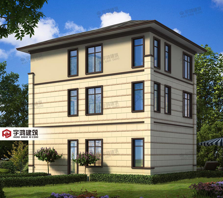 110平新中式農(nóng)村別墅設計圖，三層造價才20萬，心動不如行動