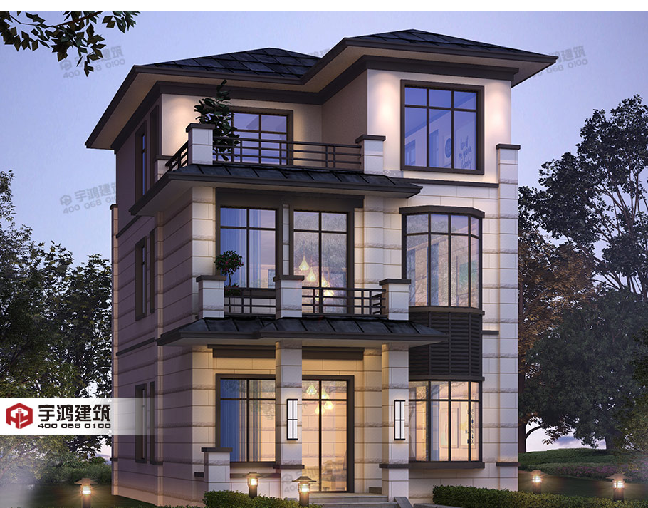 110平新中式農(nóng)村別墅設計圖，三層造價才20萬，心動不如行動