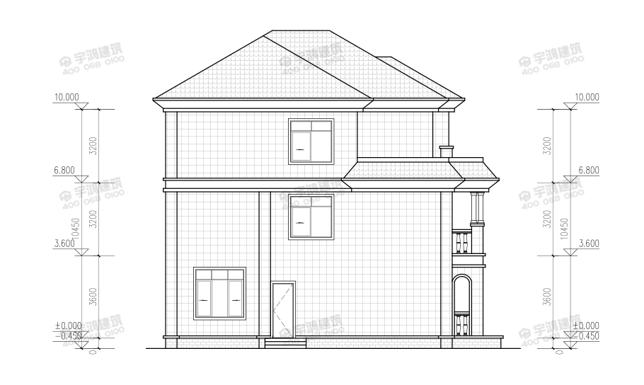 170平帶地下室新農村三層自建房設計圖紙