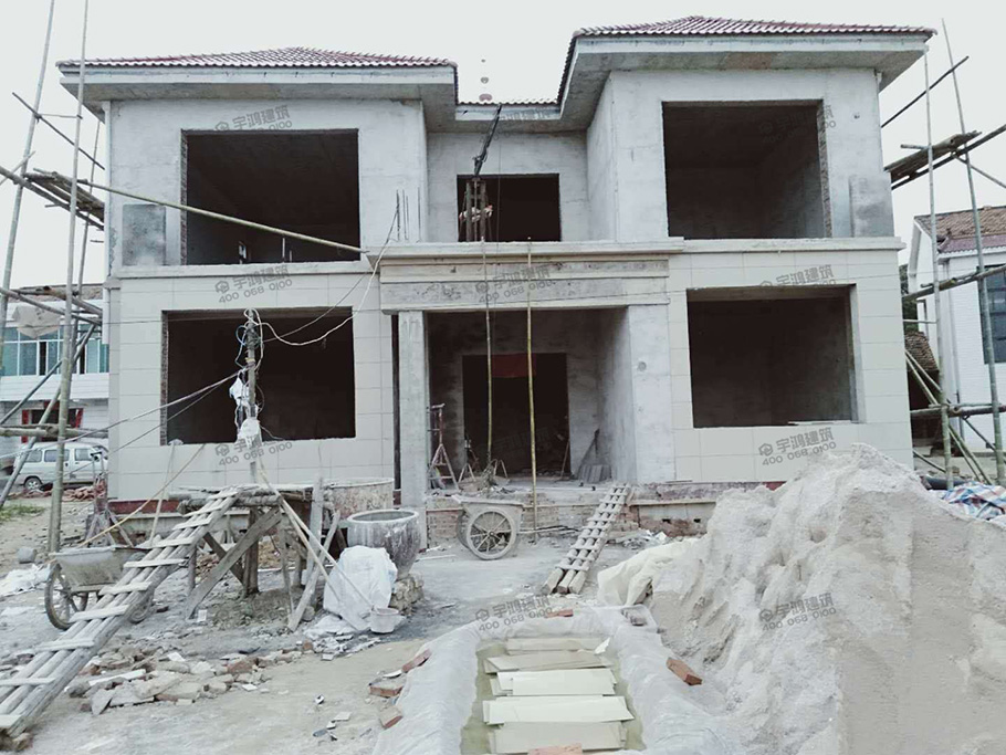 唐式風格農村二層自建房設計圖紙及效果圖，古樸典雅