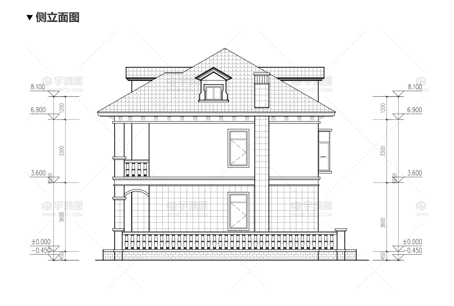 90平帶地下室歐式農(nóng)村別墅設(shè)計(jì)圖,造價(jià)20萬(wàn)還帶閣樓