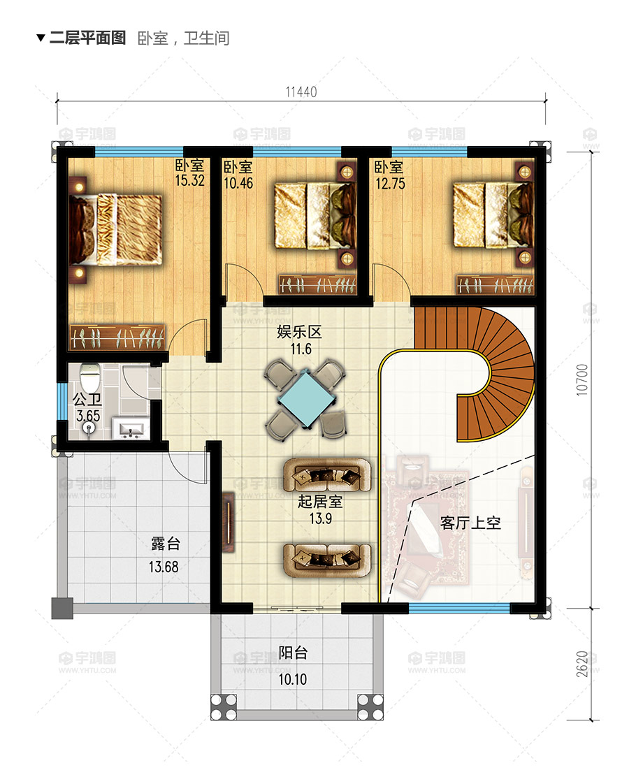 帶地下室20萬二層農(nóng)村小別墅樓設(shè)計(jì)圖紙及效果圖