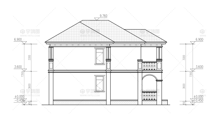 帶地下室20萬二層農(nóng)村小別墅樓設(shè)計(jì)圖紙及效果圖