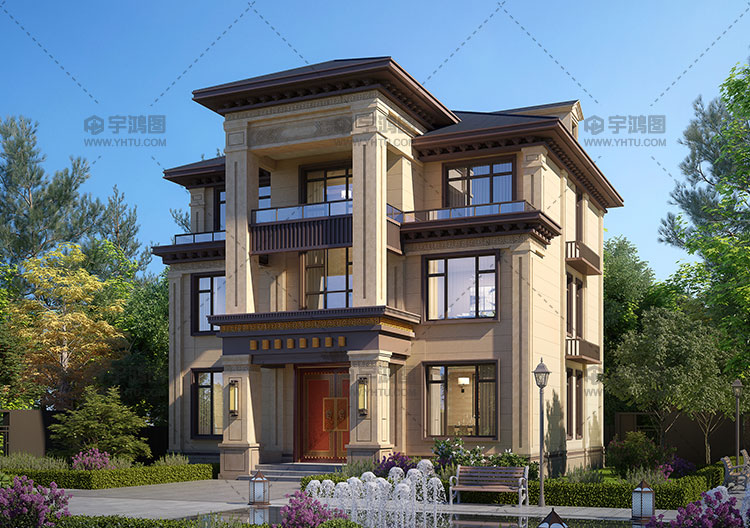 13x12米三層新中式自建房設(shè)計圖