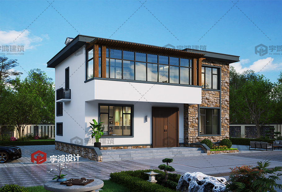 現(xiàn)代風(fēng)格12x9占地122平別墅設(shè)計(jì)圖紙