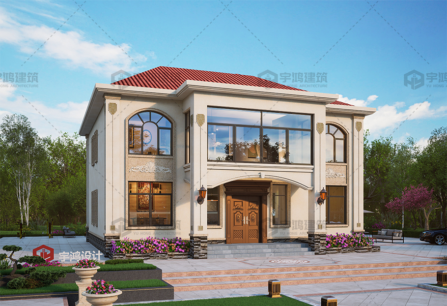 歐式風(fēng)格346平磚混結(jié)構(gòu)別墅設(shè)計(jì)圖紙