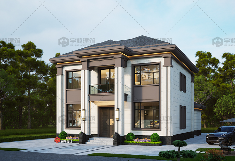 新中式二層別墅帶神龕烤火房全套圖紙