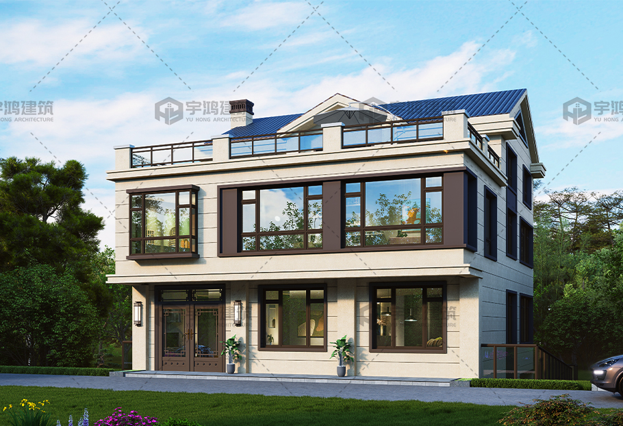 帶電梯、地下室現代三層別墅全套圖紙