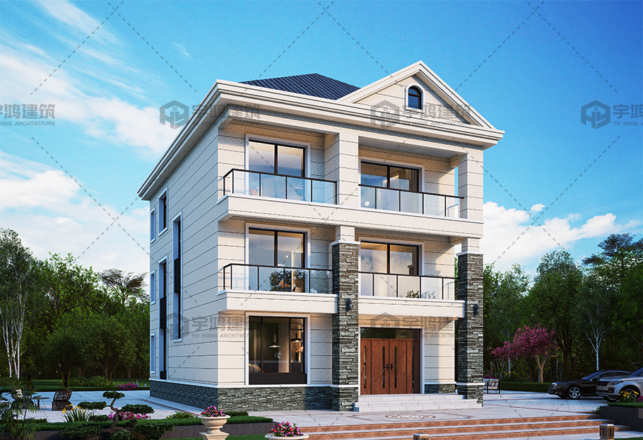 進深9.94米的三層別墅全套圖紙