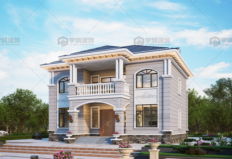 戶型方正布局合理二層歐式別墅全套圖紙