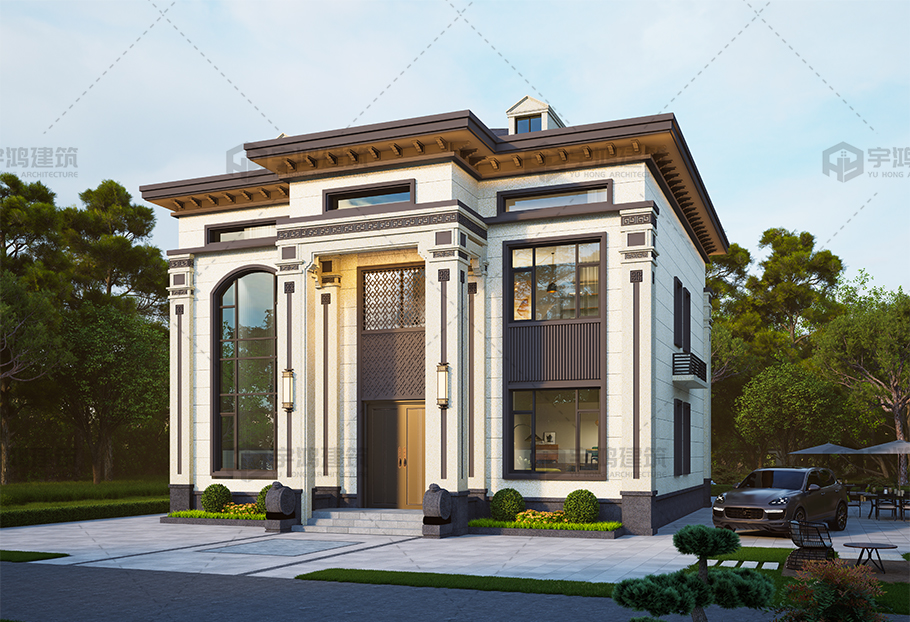 占地約180平二層歐式別墅全套圖紙