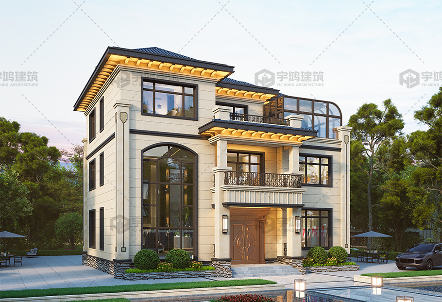 14.16x11.86米的三層歐式別墅全套圖紙