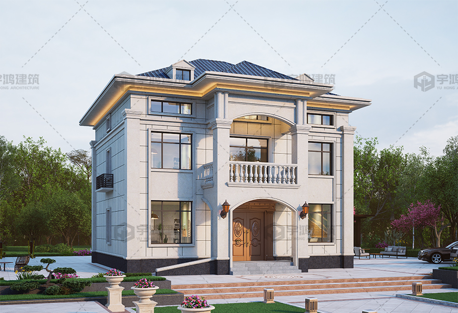 占地約135平方二層歐式別墅全套圖紙