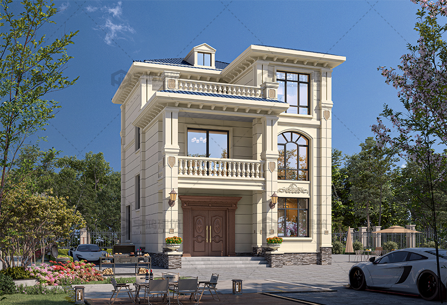 戶型方正  開間小的三層歐式別墅全套圖紙